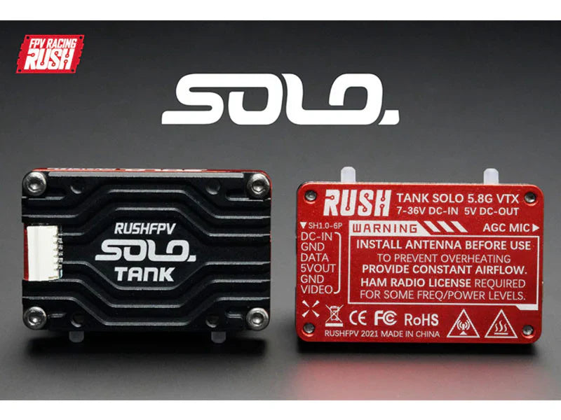 Відеопередавач RUSHFPV TANK SOLO 5.8GHz VTX 25–1000mW 48CH
