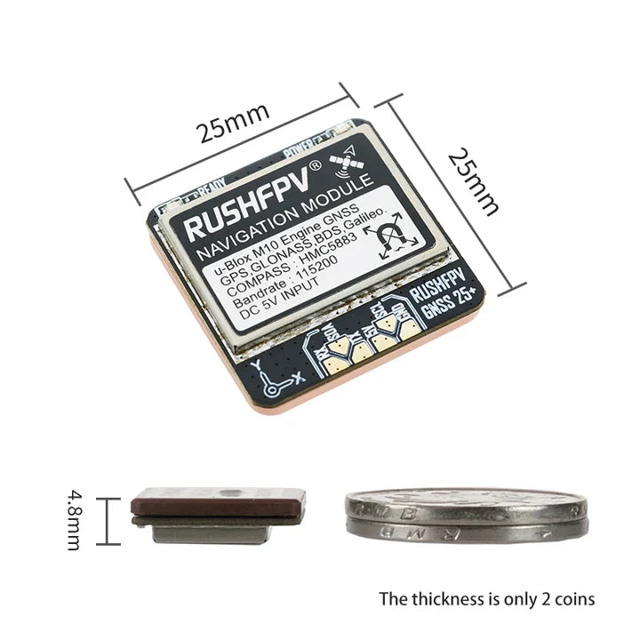 GPS модуль RushFPV GNSS PRO M10 з компасом HMC5883