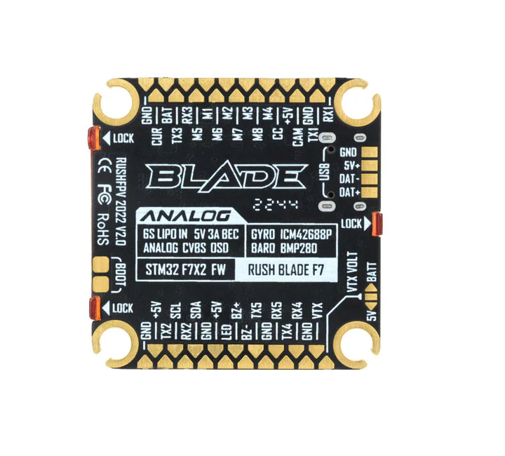 Стек RushFPV Blade F722 Stack + 60A BLHeli_32 Extreme Edition Analog 30x30